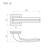 Ручка дверная 106 К AL ст. бронза Нора-М