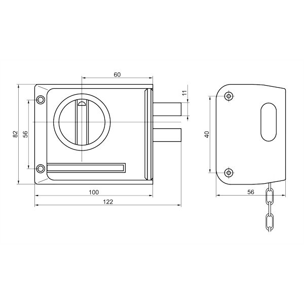 Замок Sam ЗНД-1АК прав./86700/