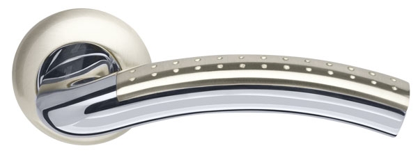 Ручка дверная Армадилло R.LD54.Libra26 SN/CP-3 матовый никель/хром TECH (кв. 8х140)