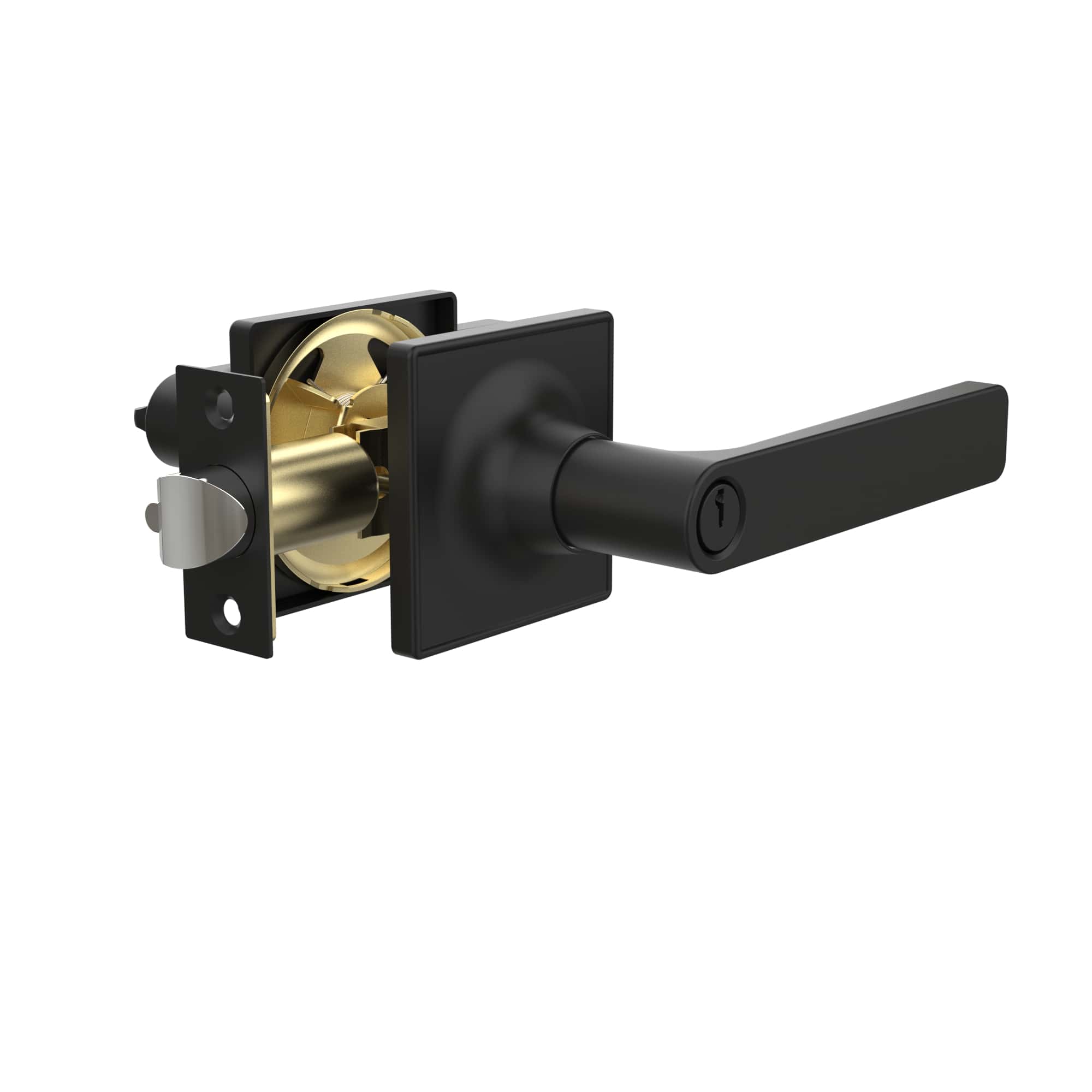 Ручка защелка DK710/BL BL-ET (кл./фик.) черный (Пунто)