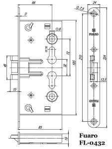 Корпус для противопожарных дверей Фуаро FL-0432